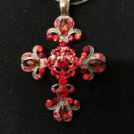Radiant Red Cross Necklace 