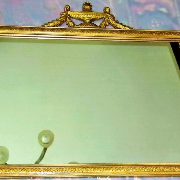 Photo of Fantastic Ornate Antique Wood Carved French Mirror