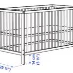 IKEA White Gulliver Baby Cribs 