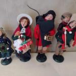 Set of Four Byer's Choice Carolers 2001, 2002