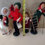Set of Four Byer's Choice Carolers 1995, 1996, 1998, 2000