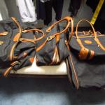 5 Pieces of Crump Canvas and Leather Luggage