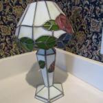 Stained Glass Rose Design Candle Holder