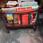 Large wooden magazine stand