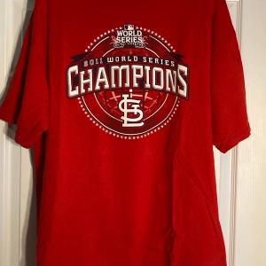 Photo of 2011 World Series Champions St. Louis , Mo Cardinals red shirt
