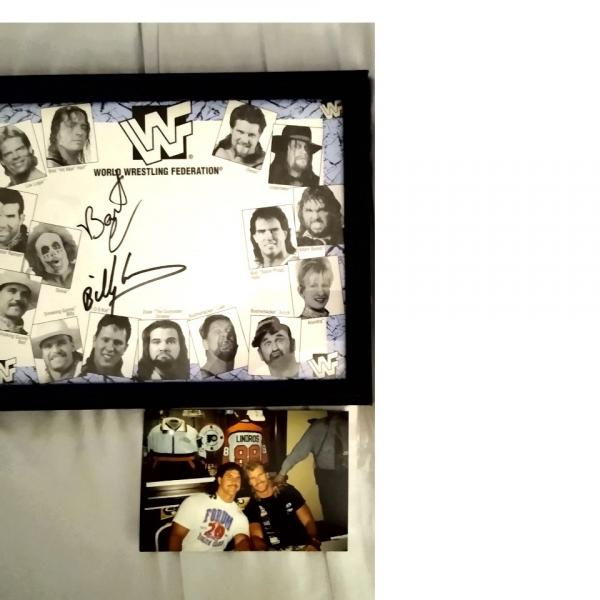 Photo of WWF Framed & Signed Bart & Billy Gunn Sheet w/ Photo