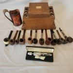 Wooden Pipe Caddy, Pipes and Tools (LR-DW)