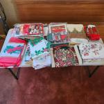 Large Lot of Table Linens Holiday Themes    Lot 614
