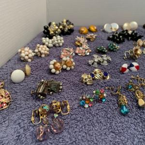 Photo of Vintage Estate Clip On Earrings Lot