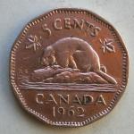 CANADA 1962 Five Cent Coin