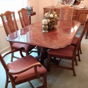 Photo of Vintage American of Martinsville China Cabinet and Dining Table/Chairs