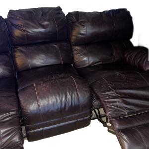 Photo of Leather reclining sofa 