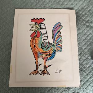 Photo of 1814 Vintage Picasso Rooster Print