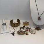 LOT 310M: Boxer Cuff & Pendant, Horse Ring, Animal Pins & More