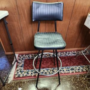 Photo of Vintage 1 Bartender Black Bar Stool Chair 29"seat