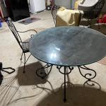 Table 4 chairs , very sturdy glass top