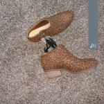Women's cheetah ankle boots sz7  [ new]