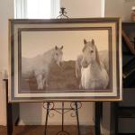 LOT 500R:  White Horse Print/ Wall Art