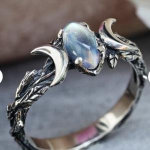 Photo of Women's moonstone moon phase ring  new 