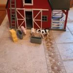 Wood Barn with Animals