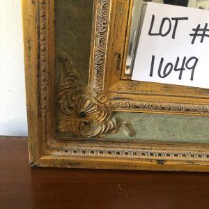 Photo of 1649 Gold Wash & Green Wooden Framed Mirror