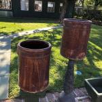 Two 8 gallon brown pots