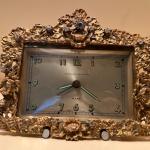 Antique French Endura-Bayard Gold Gilt Ornate Alarm Clock