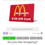  Enter for a $100 McDonalds Gift Card!