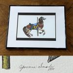 Beautiful Carousel Horse Framed Original ~ By Local Artist