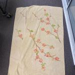 Vintage Retro St. Mary's Flower Blossom Tan Bath Towel Pair