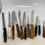 Mixed Lot of Various Kitchen Knives Cutlery