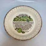 Vintage Ceramic Apple Pie Recipe Pie Plate