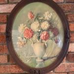 Vintage Floral Print with Wood Frame