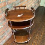 Vintage 3 Tier Plant Stand with Spindle Legs