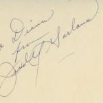 Judy Garland signed note