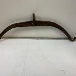 Antique Blacksmith Made Metal Double Hook Bow Hanger