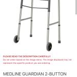 Walker folding 2 button easy by Guardian Medline