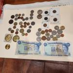 Lot of US and Foreign currency and coins