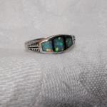 Light Blue Opal 925 Ring Size 8