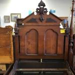 Vintage wood full size bed frame