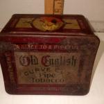 Vintage Old English Curve Cut Pipe Tobacco Tin Factory No. 1 District of VA