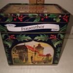 Vintage Christmas Lambertz Frauenthor German Musical Cookie Tin Box”Silent Nig