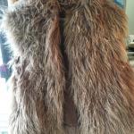 Vintage mongolian curly lamb reversible vest
