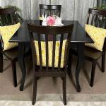 Dark Dining Table and four Chairs