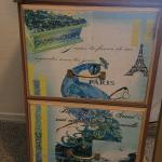 Wood File Cabinet w/ decal