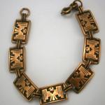 Vintage Copper Bracelet with Native American Motif