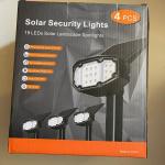 NEW - 4 piece solar security lights