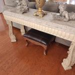 Sofa Table with Marble Top