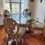 Glass top Kitchen Table and 4 Chairs