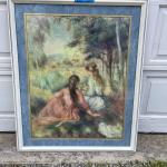 Lot 156 - Pierre-August RENOIR "In the meadow" 1890's Framed Art